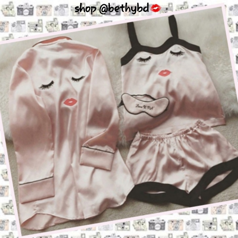 💝LAST 1🙋FINAL! Small Lips n Lashes💋4 pcs PJ set - Picture 5 of 5